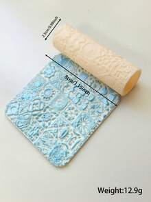 High Precision Pottery Textured Rolling Pin - Durable Plastic Handcraft Mold, Suitable For DIY Jewelry Making And Art Design, Soft Clay Texture Tool With Fine Patterns, Ideal For Unique Handmade, Decorative Earrings | Textured Craft Surface, Jewelry Making Supplies - Texture Roller - View 30