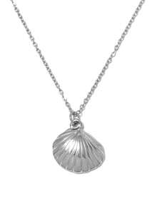 Mazuer 1件装不锈钢浪漫贝壳心形吊坠项链，18K镀金锁骨链，适合女性在度假、日常、约会、节日和生日时佩戴。 - 彩色 - 查看 10