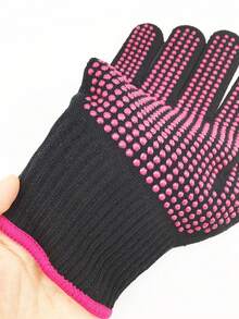 2/1pc Hairstyling Curling Iron, Double-Sided Silicone Bead Curling Comb, Curling Wand, Straightener, Heat Resistant Glove - A - View 8