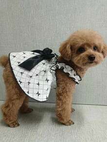 1件浪漫碎花无袖连衣裙，适合小型犬猫，透气轻盈，优雅公主风，适合春夏穿着。 - 彩色 - 查看 6