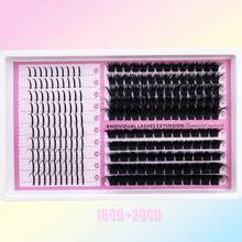 Extensiones de pestañas en racimos naturales con diseño de picos, estilo manga, 300pcs/270pcs/230pcs, 10-20mm, para extensiones de pestañas individuales de hadas y anime - DD - Ver 5