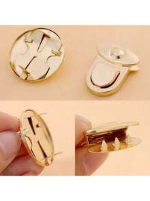 2/3/6Pcs Metal Bag Lock Buckle, Duckbill Style Lock Buckle, Handbag And Shoulder Bag DIY Craft, Leather Wallet Closure Accessory, Fashion Apparel Component, Durable Hardware, Multiple Colors Available - Multicolor - View 10