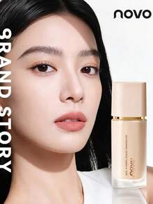 NOVO Long-Lasting Flawless Anti-Dullness Foundation, Concealing Color Correcting Hydrating, Suitable For All Skin Types, Creamy Texture, Holiday Party Gift, Best Shade - 02#Natural Color - View 2