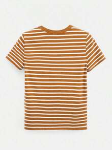 SHEINBASICSS Striped Print T-Shirt/Summer - 彩色 - 查看 2