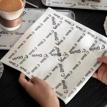 100/300/500 tờ giấy sáp thực phẩm kiểu Pháp, lót giỏ, giấy gói thực phẩm dã ngoại kiểu Pháp, giấy gói thực phẩm chín chống dầu mỡ, giấy nướng BBQ, thích hợp cho bánh mousse, bánh mì, hamburger, xúc xích, bánh quy, nướng bánh, dã ngoại, v.v., màu trắng - Xem 8