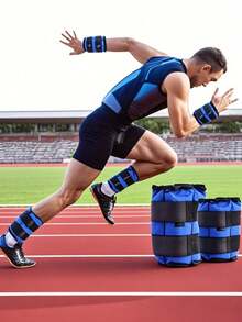 2pcs Ankle/Wrist Weights, Fitness Sand Bags, Running & Dancing Training, Invisible Leg Weights, Unisex - Multicolor - View 1