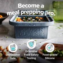 Silicone Freezer Molds Set With 2 Tbsp, 1/2, 1, And 2 Cup Silicone Freezer Trays With Lids - Meal Prep And Kitchen Essentials Bundle - Charcoal - 木炭 - 查看 5