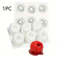 6pcs Heat-Resistant Non-Stick Silicone Raspberry Shaped Baking Mold, White Wavy Edge Baking Tool, Mother's Day Gifts, Items For Mom, Baking Supplies - White Mold - View 8