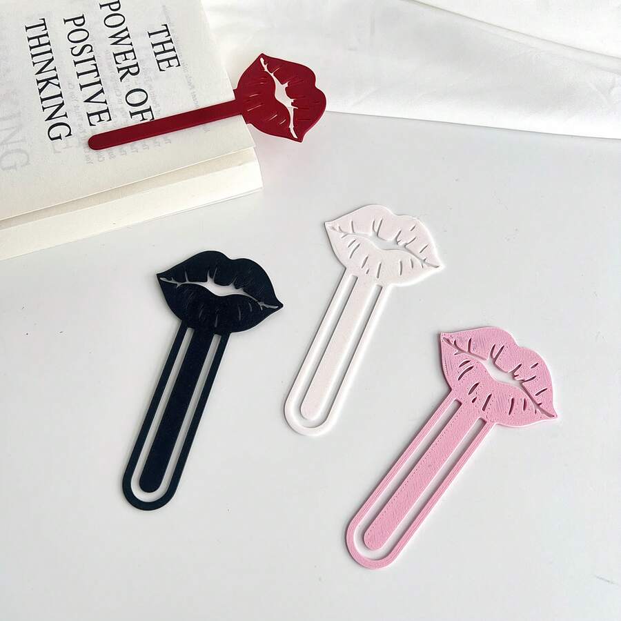 Lesezeichen in Lippenform, lustiges Lesezeichen geeignet für Lehrer, Studenten und Buchliebhaber, verwendbar für Schule, Büro und Zuhause, Valentinstag Dekoration, kleines Geschenk für Freunde - Lesezeichen für Lippen - Übersicht 1