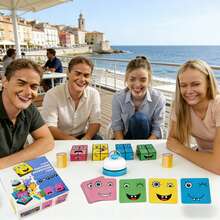 4-In-1 Plastic Puzzle Cube & Bell Set, Face Changing Pattern, Suitable For 1-4 Players, Family Party Game, Easter, Halloween, Christmas Gift (Holiday Party), Romantic Couple Game - Face Changing  Board Game - View 1