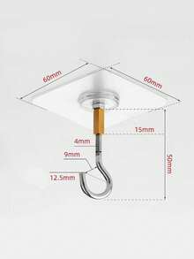 Móc treo trần chịu lực cao, dùng để treo cây cảnh, giỏ hoa, đèn lồng - Móc treo tường bằng thép đa chức năng, thích hợp trang trí sân vườn, ngày lễ, v.v. - Trong sáng - Xem 8