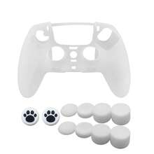 1 Set Silicone Protective Cover + 10pcs Joystick Caps For 5 Elite Controller, Anti-Slip Textured Design To Prevent Scratches, Sweat And Dust, Enhance Gaming Experience - View 8