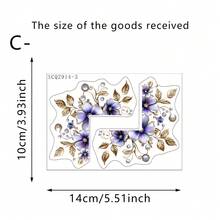 1/4pcs Elegant Crystal Flower And Plant-Themed Switch Stickers, Removable Self-Adhesive Waterproof PVC Decals, Suitable For Decorating Bedrooms, Living Rooms, Bathrooms, And Power Outlets. - Wall Stickers - View 10