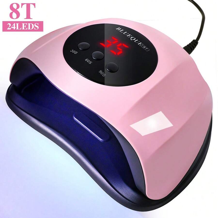 UV LED Nail Lamp, Suitable For Gel Nail Polish, Fast Nail Dryer With Auto Sensor, 3 Timer Settings, Compact & Portable, For Fingernails And Toenails - Pink - View 1