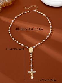 1pc Punk Style Sexy Fashion Versatile Women's Cross Y-Necklace - Multicolor - View 5