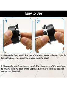 17 piezas Kit de herramientas para reparación de relojes, que incluye cierre de tapa trasera, herramientas para reemplazo de batería y 1 abridor de relojes con 2 palancas, que cubre las necesidades de mantenimiento y reparación de relojes - Multicolor - Ver 4