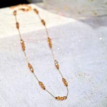 小珠子搭配精致链条，优雅女士项链 - 1 - 查看 13