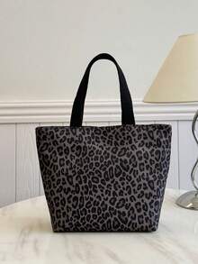 便携式保温午餐包、午餐盒、便当包、晚餐保温包、加厚可爱水果午餐包（学生适用）、豹纹午餐包 - 彩色 - 查看 6