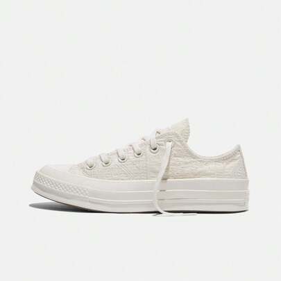 Converse Giày thể thao cổ thấp Chuck Taylor 70S SEASONAL bằng vải canvas dành cho cả nam và nữ, mã sản phẩm A16989C