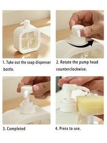 郁金香图案创意家居浴室分配器，适用于浴室、厨房、水槽 - 非常适合盛放肥皂、洗手液、沐浴露等，创意乳液瓶，乳液分配器，分配器，浴室 - 多色 - 查看 9