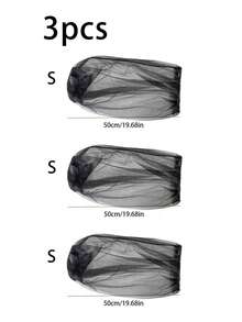 1件/3件装户外夜钓帽，带防虫防蚊网，透气防晒面罩，户外装备 - 黑色 - 查看 6