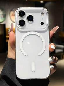 Luxury High Transparency PC Magnetic Phone Case Compatible With IPhone 17Pro Max 17 16 15 14 Pro Max For Wireless Charge Shockproof Cover - White - View 4