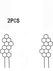 2pcs Indoor Plant Shelves, Black Leaf Design, Honeycomb Shaped Racks For Potted Plants, Garden Racks, Indoor Climbing Plants - Black - View 14