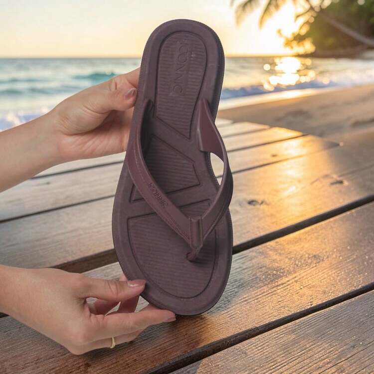 Women's Orthopedic Flip-Flops, Coffee Color, Anatomical, Non-Slip, Comfortable - Café fusión - Añade 9