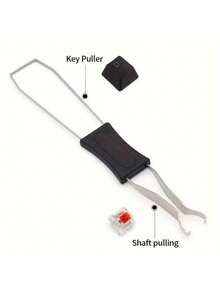 2 In 1 Stainless Steel Keyboard Puller Tool, Dual Use Keycap & Switch Remover, Thin Wire Design, Moderate Flexibility, Do Not Use Excessive Force To Avoid Bending, Mechanical Keyboard Mod Repair Accessory - View 8