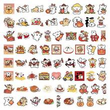 70张可爱卡通线条画狗狗贴纸，马尔济斯犬涂鸦贴纸，2026新年吉祥装饰贴纸，亮面防水贴纸，多巴胺女孩DIY手机壳装饰贴纸，适合返校、生日派对和春夏手工制作 | 适合儿童、青少年和女孩的可爱文具贴纸 - 彩色 - 查看 3