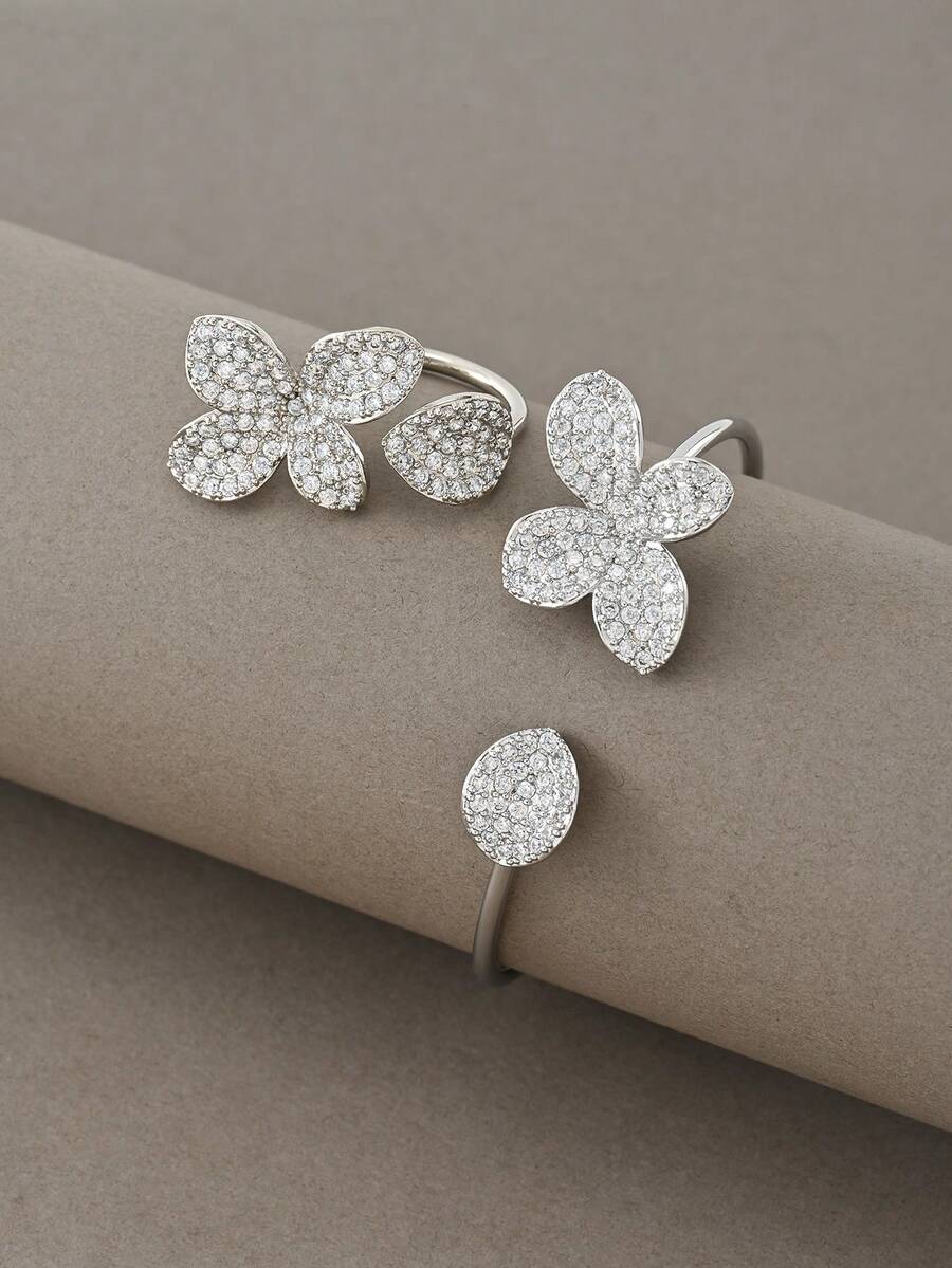 Vòng tay bạc, phối đồng với đá Zirconia, đa năng, phù hợp cho đeo hàng ngày, các buổi gặp gỡ, hẹn hò, tôn lên vẻ thanh lịch. - Bạc - Xem 1