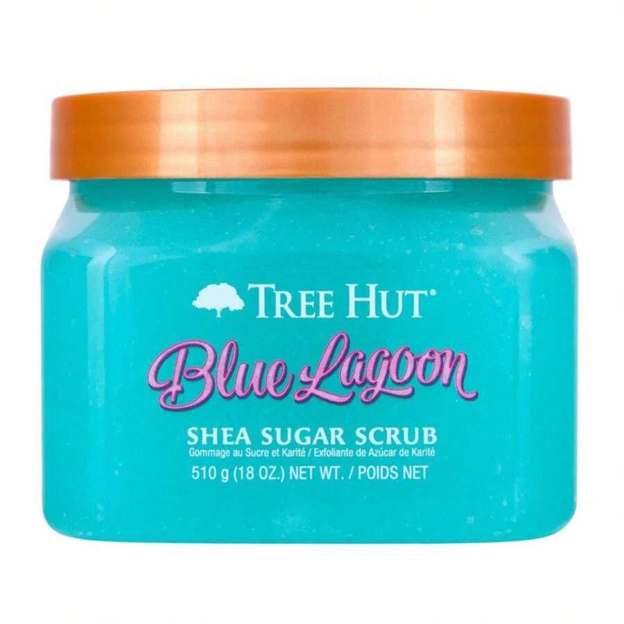 Tree Hut Blue Lagoon Shea Sugar Scrub, Exfoliating, Hydrating &Amp; Moisturizing Body Scrub With Shea Butter &Amp; Nourishing Essential Oils, Smooth &Amp; Soften Skin, 18 Oz - ColorB - 查看 1