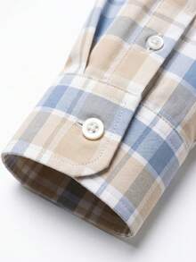 Men's Business Commute Plaid Formal Shirt - Multicolor - View 4