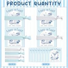 Air Ties Wit Ca - 20 Pcs Last Toast On Te Coast Blue Air Ban Bacette Party Frs Rations Bride Bridesmaid Proal Gifts  Bridal Wedding Women Maid Of Onor Guests - 如圖所示 - 查看 3