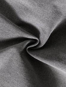 Jeans de pierna ancha casual y elegante para mujer, con bolsillos y cremallera, longitud larga, elasticidad media, color gris - Gris - Ver 7