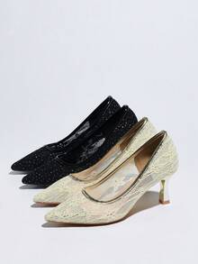 Fashionable Breathable High Heels For Women - Black - View 1