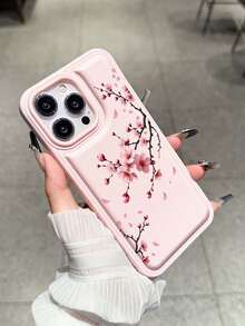 樱花图案防震粉色鼓包皮革质感手机壳，兼容 17/16 Pro Max、14/13、16、12、11 Pro Max、XS Max、X、XR、8、7、14 Plus，可作为生日礼物、送给女友、男友或自用 - 粉色 - 查看 5