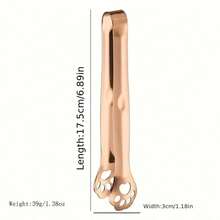 1pc 304 Stainless Steel Cute Cartoon Cat Paw Food Tongs, Dessert Cake Bread Clip - View 2
