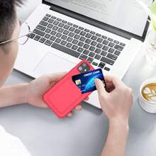 Wallet Case Compatible With Apple 11 - Protective Wallet Case With Card Slots - Neon Pink, 43354827 - Ginger - View 6
