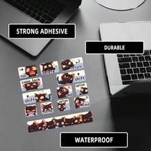 可爱卡通猫咪键盘贴纸 - 哑光表面，自粘PVC材质，俏皮猫咪图案，易于粘贴和移除，是个性化笔记本电脑的完美之选 - 查看 5