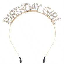 Conjunto de faja de cumpleaños, corona y diadema con strass - Accesorios de cumpleaños feliz para mujer - Multicolor - Ver 20