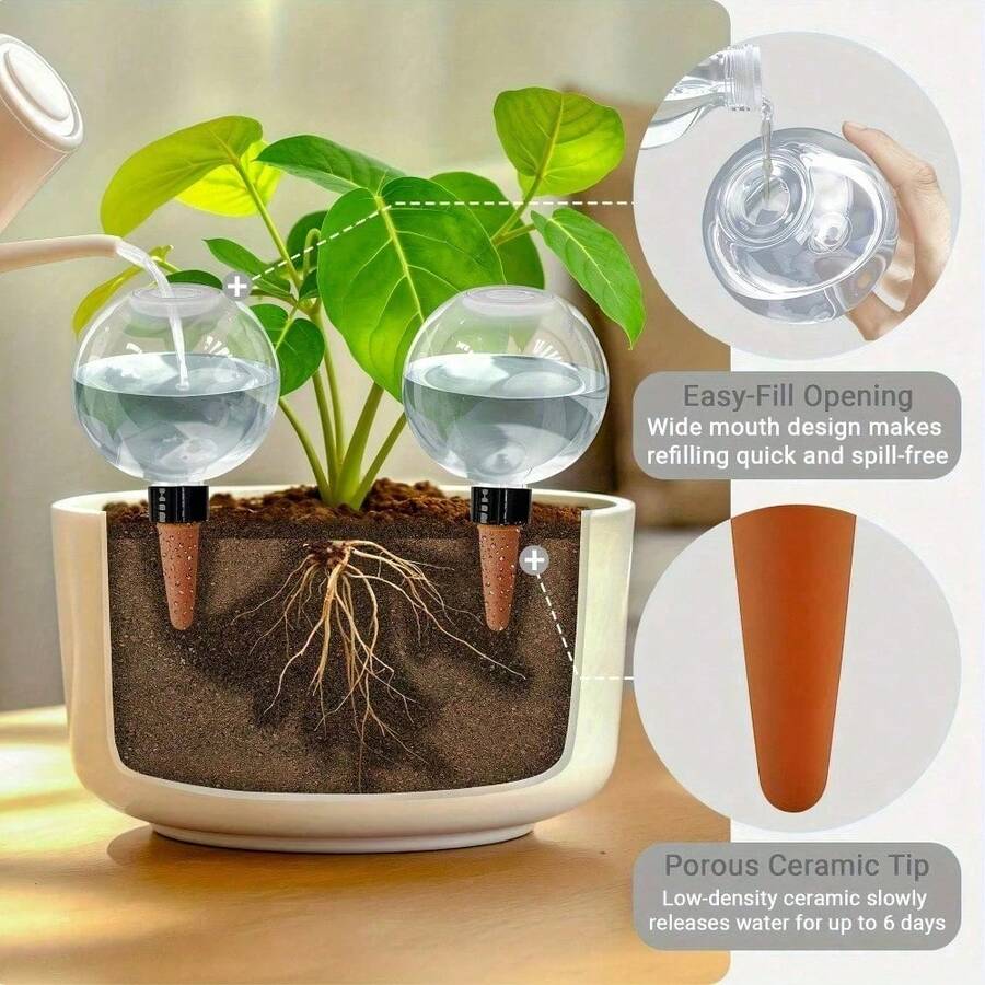 500ml Automatic Watering Soft Flower Pot, New Seepage Device, Small Succulent Plant Drip Irrigation Device - A - View 1