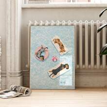 1 Stück rahmenloses Dackel Pool Thema Sommer Ozean Blau Kunstdruck, süßer Hundeliebhaber Schlafzimmer Wohnheim Büro Klassenzimmer Dekoration, ästhetische Tier Wandkunst und beste Geschenkidee, Zimmer Dekoration Schlafzimmer, Dekoration, Zimmer Dekoration, Wanddruck, Poster, Vintage Dekoration - Dackel - Übersicht 4