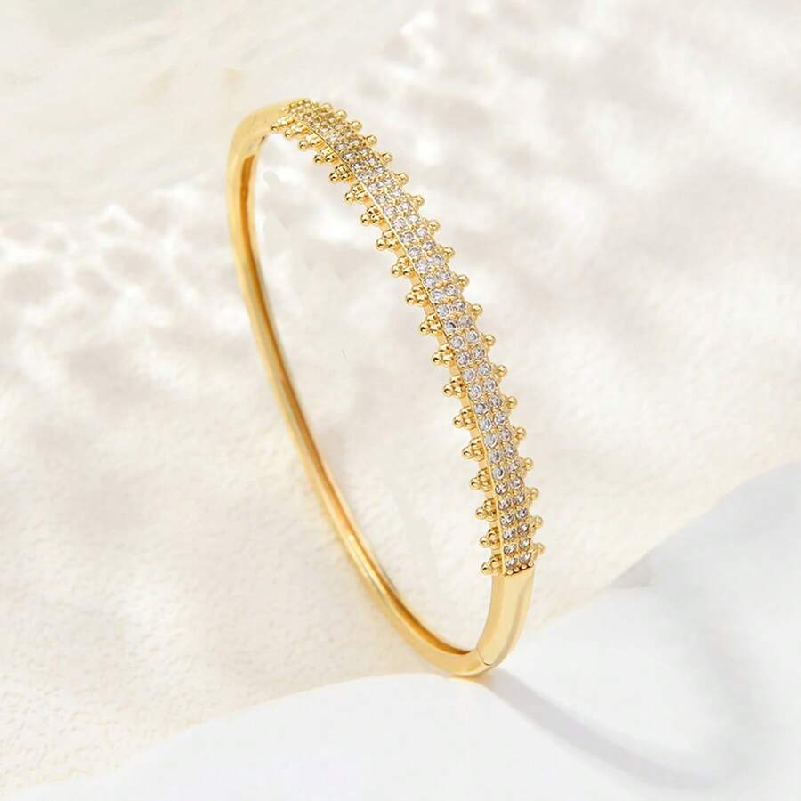 1件18K镀金铜手镯，闪亮优雅的款式，适合日常佩戴。 - 多色 - 查看 1