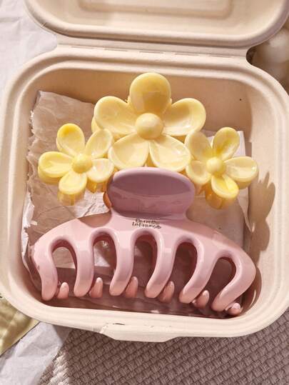 2个/1个，4.33英寸/11厘米，条纹时尚，百搭高端，优雅简约纯色发夹，适合日常休闲、派对、通勤、海滩、丸子头、马尾辫、洗脸、化妆和服装搭配（单面标签）。优雅爪夹。