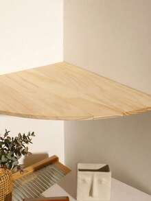 1 pièce/3 pièces Étagère d'angle murale en bois de style bohème, support d'affichage multifonction rustique, convient pour le salon et la chambre à coucher, étagère de rangement pour la maison pour les livres et les décorations - Multicolore - Voir 5