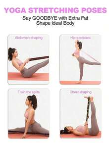 1 pieza Banda de resistencia de yoga, banda de resistencia profesional para estiramiento y fitness, banda elástica para entrenamiento, adecuada para correa de estiramiento de yoga, ballet, banda de resistencia en forma de ocho para danza, expansor digital, pilates, gimnasia y danza - Multicolor - Ver 3