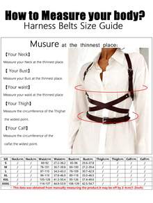 1pc Women's Elegant Coffee Color PU Leather Bustier Waist Harness Body Strap Street Style Suitable For Daily Commute Matching - Coffee Brown - View 6