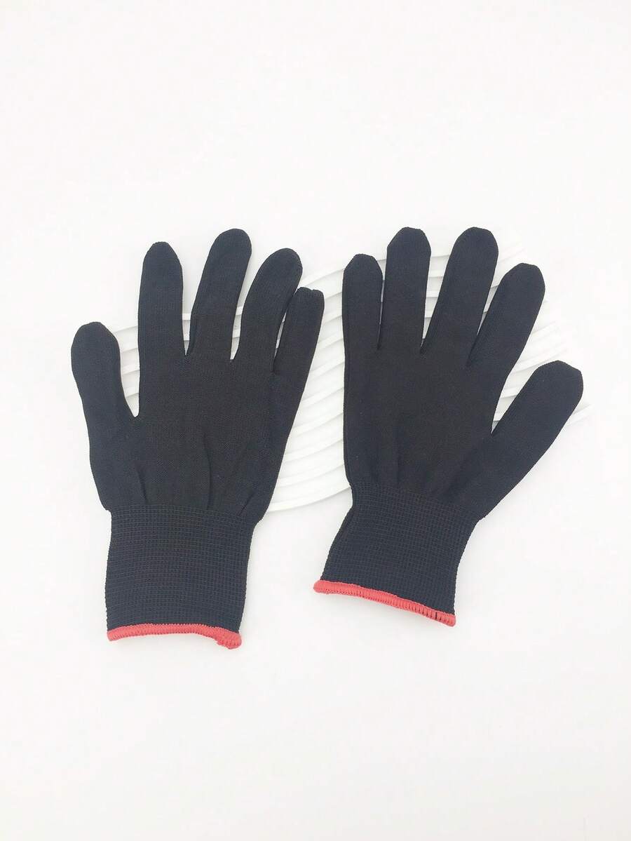 2件套美发造型烫染卷发双面硅胶珠状卷发梳、卷发棒、直发器、耐热手套 - A - 查看 1