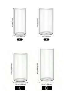 1pc Transparent Glass Planter, Desktop Green Plant Pot, Home Decor Vase, Living Room Centerpiece, Tabletop Decorative Glass Vase - Clear - View 4